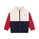 Colour block printed windbreaker