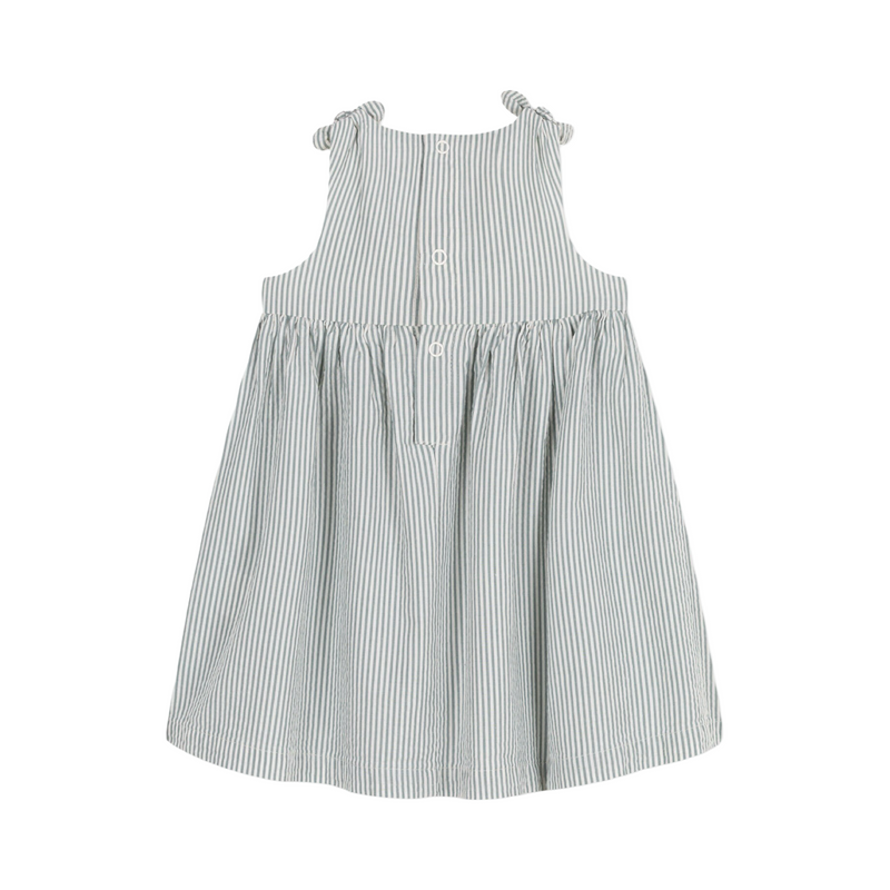 Babies' sleeveless stripy cotton dress