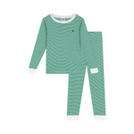 Children's snug-fitting stripy cotton pyjamas