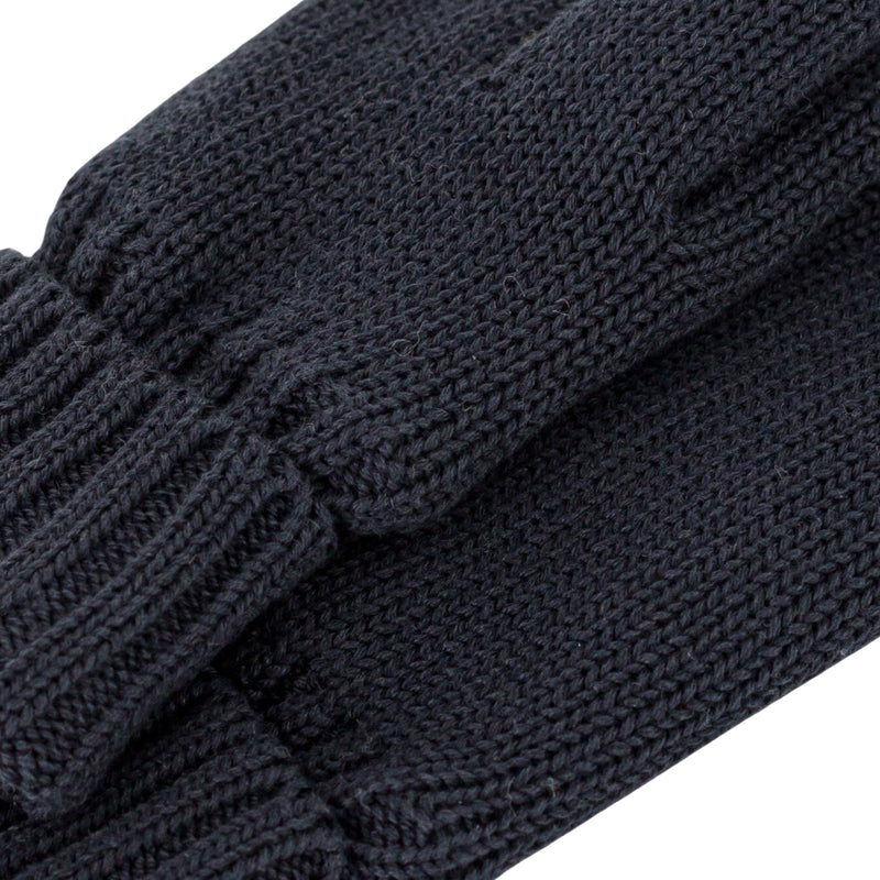 Children's knitted polar fleece-lined mittens