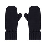 Children's knitted polar fleece-lined mittens