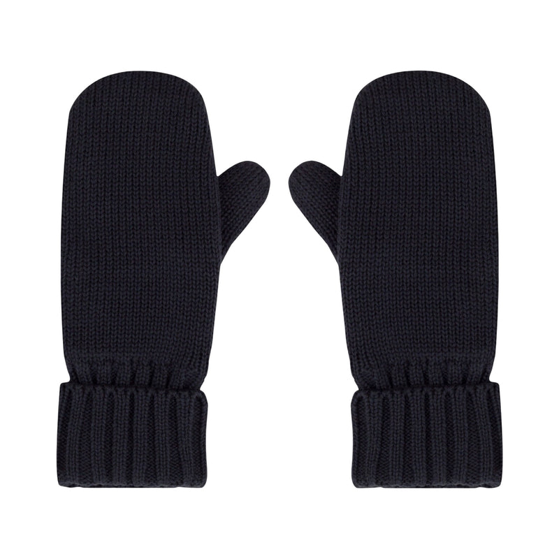 Children's knitted polar fleece-lined mittens