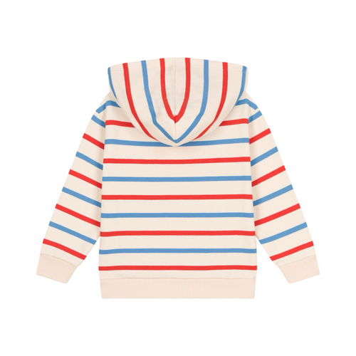 Children's unisex stripy cotton hoodie