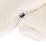 Babies' sherpa snowsuit with ears and a pinstriped lining