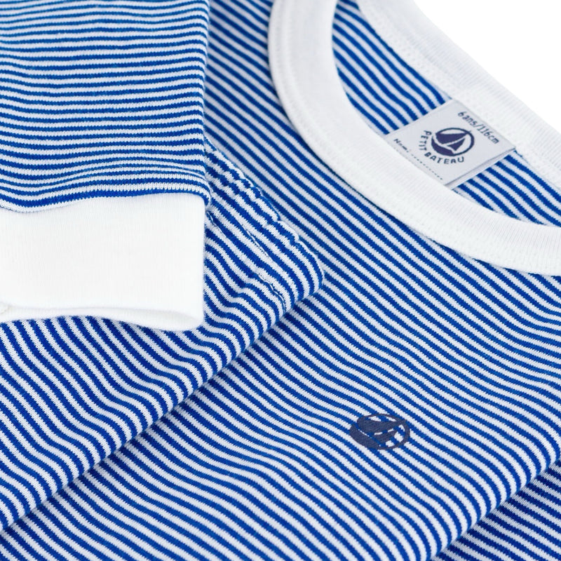 Children's stripy cotton pyjamas