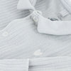 Babies' plain velour pyjama suit with a collar