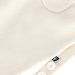 Babies' plain dungarees knitted in wool and cotton