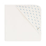 Serviette de bain carrée en coton pour bébé Baleines