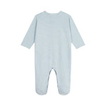 Babies' pinstriped cotton pyjama suit