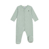 Babies' pinstriped cotton pyjama suit