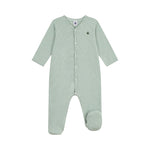 Babies' pinstriped cotton pyjama suit