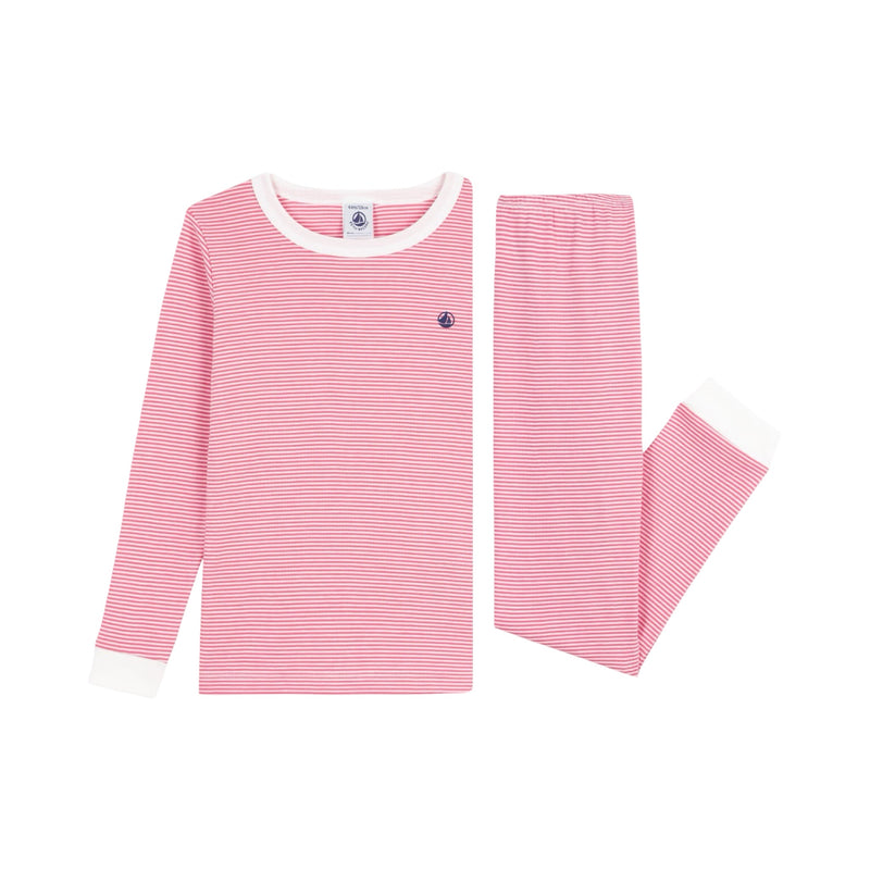 Children's stripy cotton pyjamas