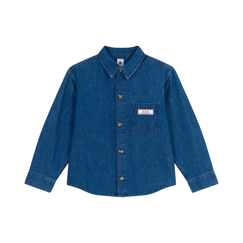 Children's plain denim shirt