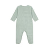 Babies' pinstriped cotton pyjama suit