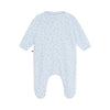 Babies' stars printed velour pyjama suit with a collar