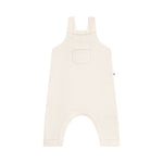 Babies' plain dungarees knitted in wool and cotton