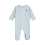 Babies' pinstriped cotton pyjama suit