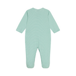 Babies' stripy cotton pyjama suit