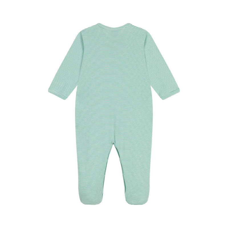 Babies' stripy cotton pyjama suit