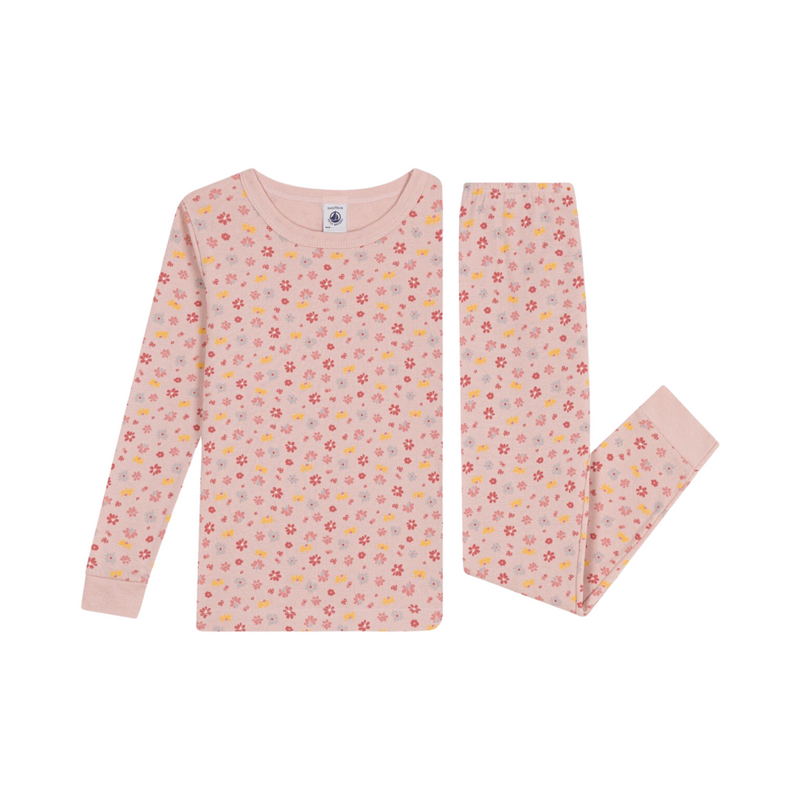 Children's pyjamas in floral print cotton