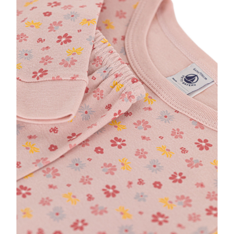 Children's pyjamas in floral print cotton