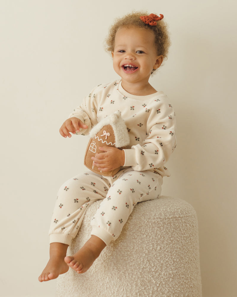 Pantalon de survêtement décontracté en velours Holly Berry