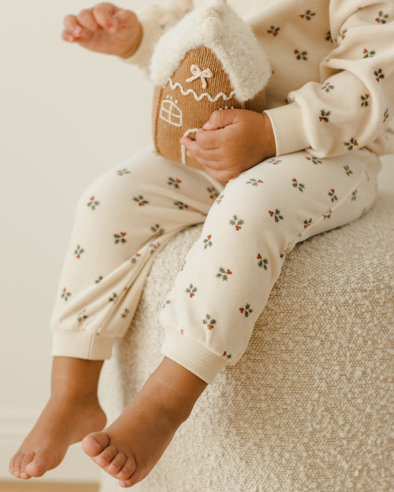 Pantalon de survêtement décontracté en velours Holly Berry