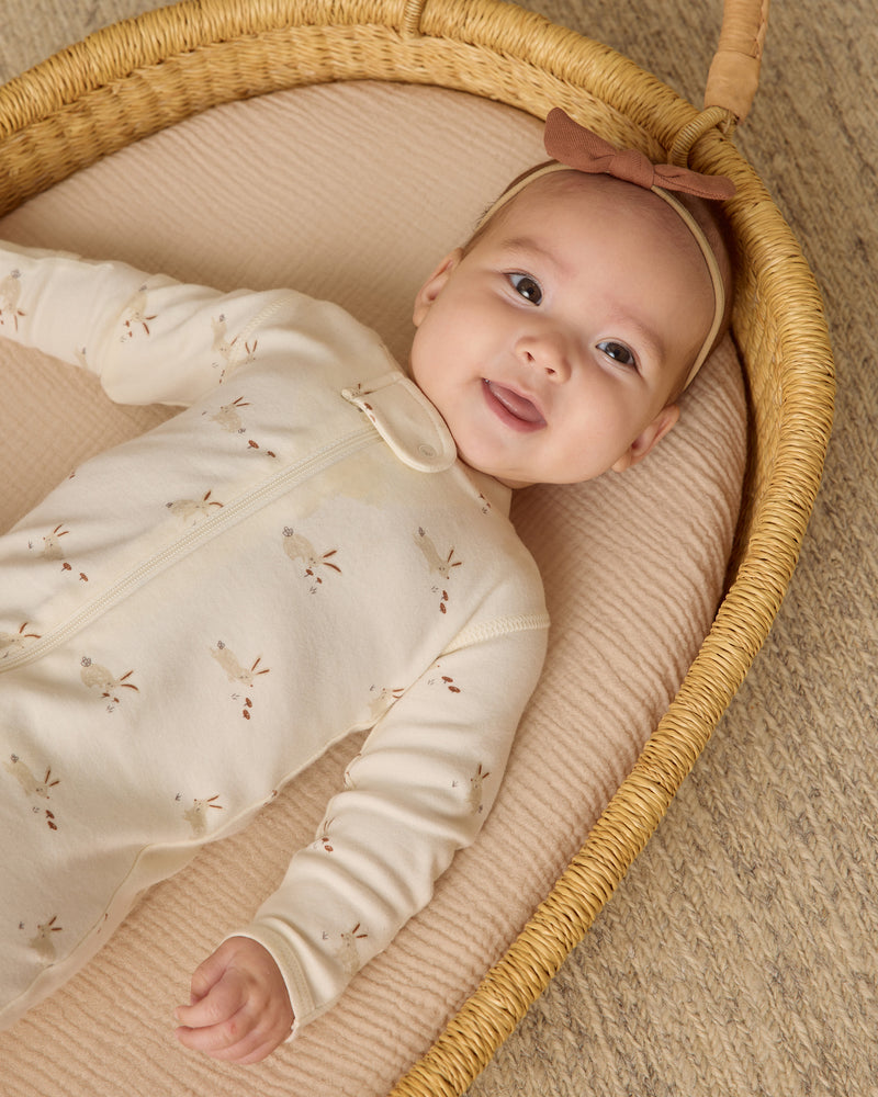 Bunnies zip long sleeve sleeper footie