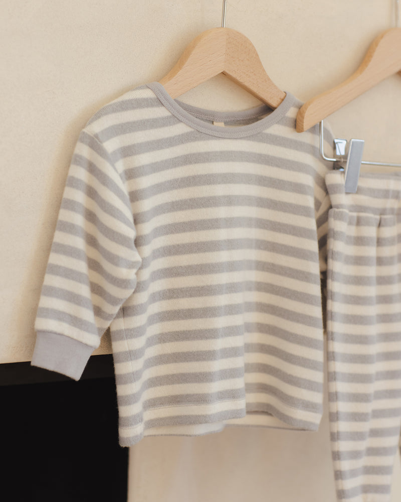 Ensemble à rayures bleues