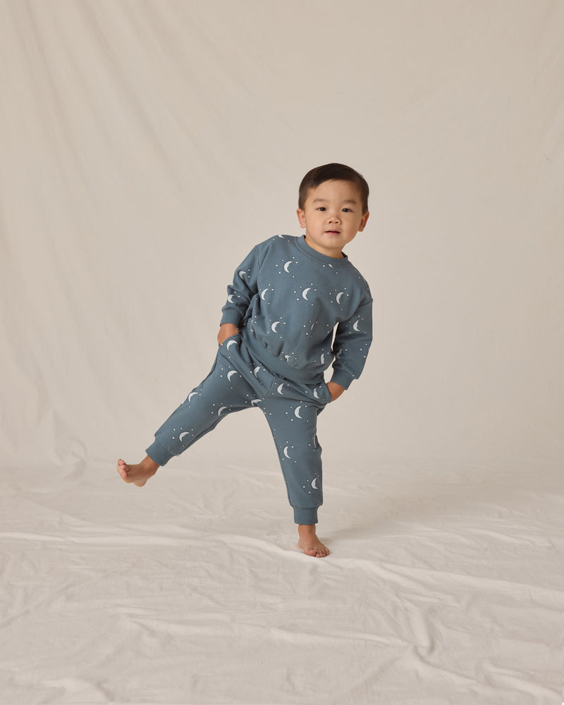 Silver moons relaxed fleece sweatshirt