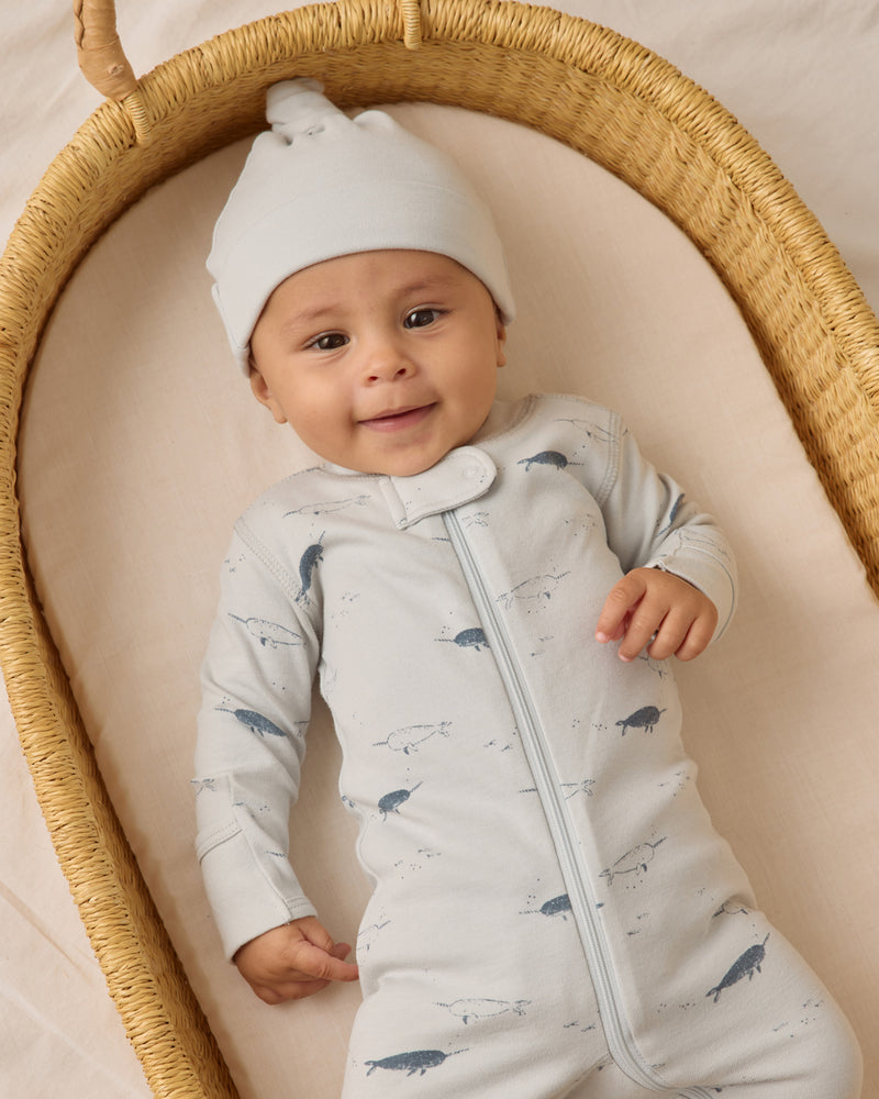 Bonnet noué Ice blue pour bébé