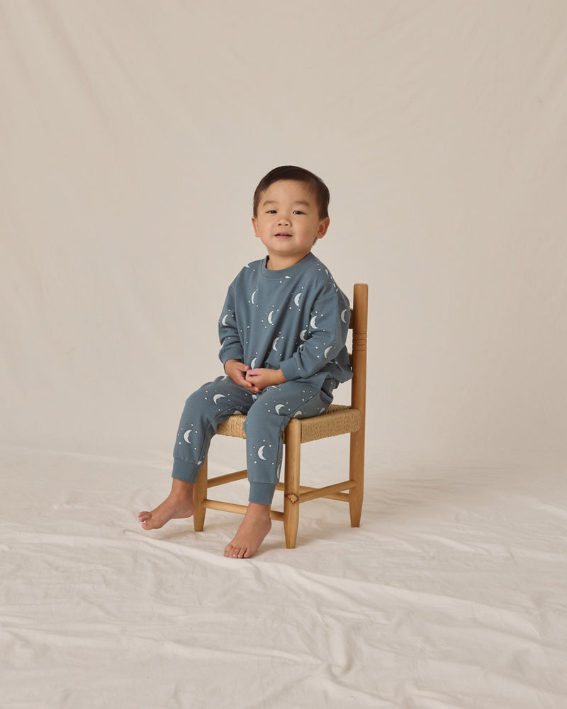 Silver moons relaxed fleece sweatshirt