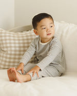 Ocean micro stripe drawstring pant