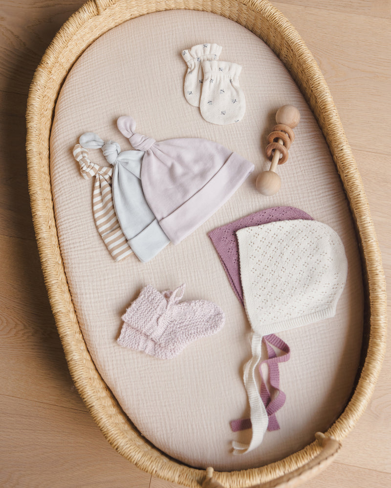 Bonnet noué Ice blue pour bébé