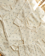 T-shirt + legging en pointelle Blue ditsy 