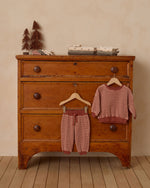 Candy stripe velour relaxed sweatshirt