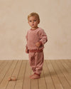 Candy stripe velour relaxed sweatpant