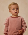 Candy stripe velour relaxed sweatshirt