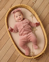 Candy stripe hidden snap footie