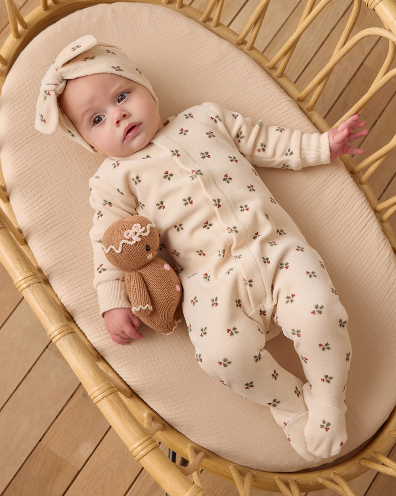 Bandeau en velour Holly berry 