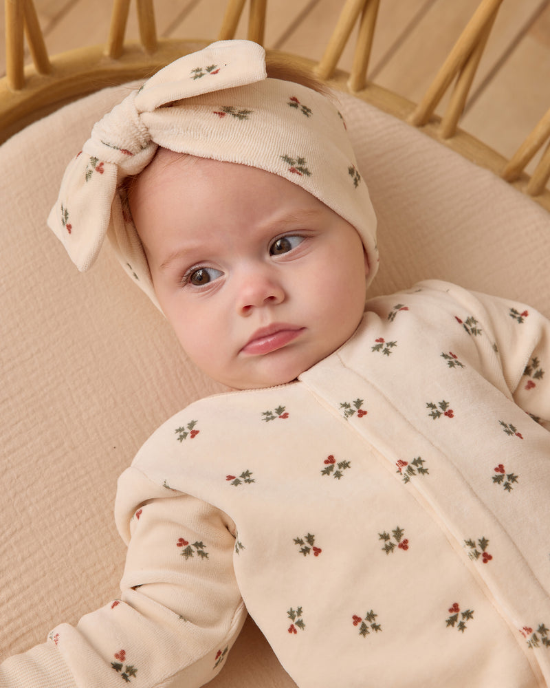 Bandeau en velour Holly berry 