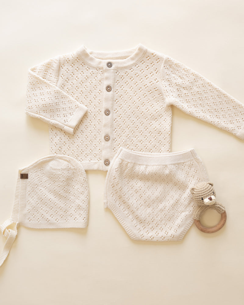 Natural knit cardigan
