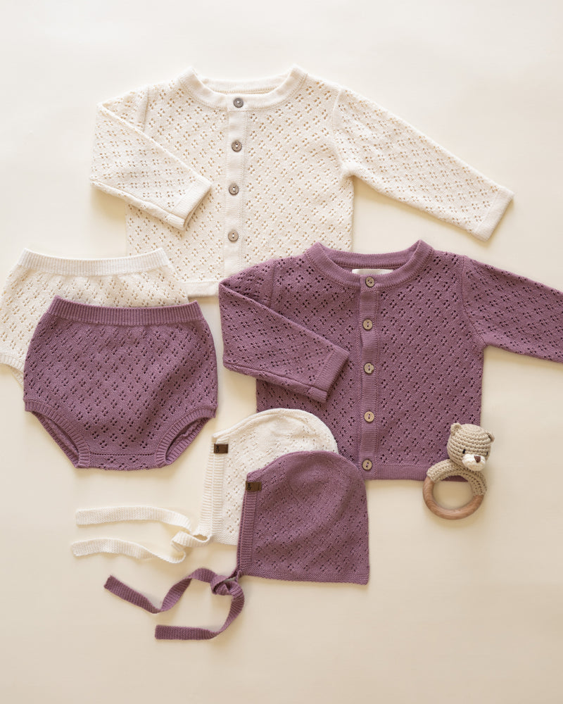 Natural knit cardigan