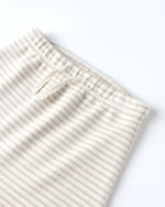 Oat micro stripe drawstring pant