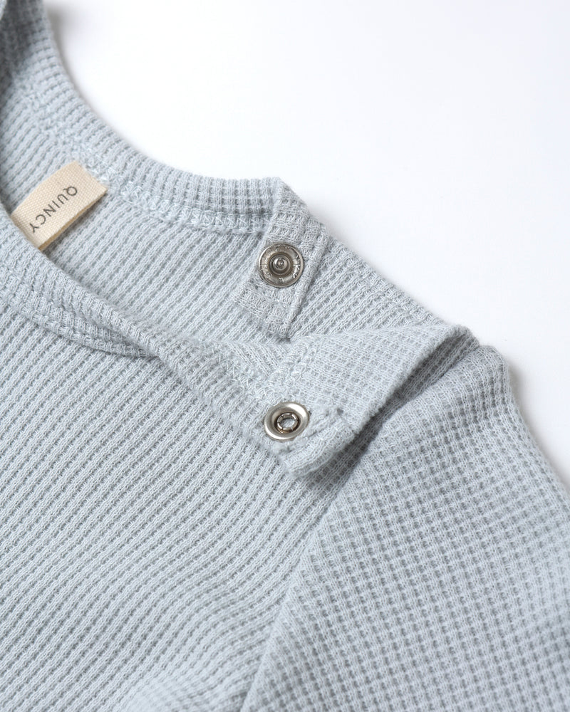 Ensemble haut + pantalon gaufré Ice blue