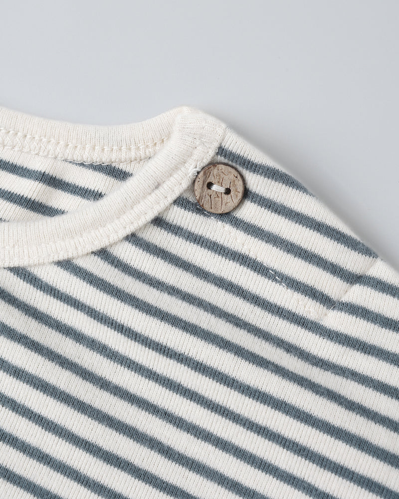 Ocean micro stripe long sleeve tee