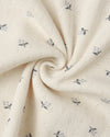 Blue ditsy pointelle baby blanket
