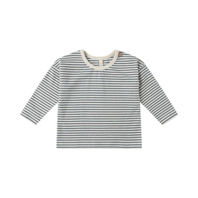Ocean micro stripe long sleeve tee