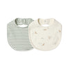 Set of 2 jersey snap bib
