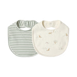 Set of 2 jersey snap bib